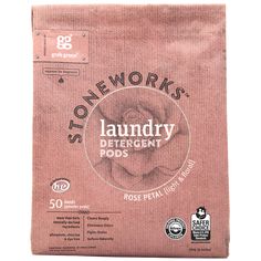 stone works laundry detergent pods, rose petals, 50 count bags pack of 3