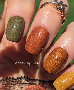 Autumn Treasures Gradient Dip Mani / Aspen, Sienna, Fireside, Cocoa, Mossy Solid Dips / Nail Dip Powder - Etsy Fall Nails Plaid Accent, Dip Powder Nails Colors Fall 2024, Orange And Brown Nails Fall, Pedicure Colors Fall, Fall Accent Nail, Fall 2024 Nail Designs, Thanksgiving Gel Nail Ideas, November Dip Nails, Thanksgiving Acrylic Nails