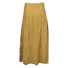 Dior - (Made in Italy) Yellow tone lace skirt. No size indicated, it fits a 36FR. Additional information: Condition: Very good condition Dimensions: Waist: 35 cm - Length: 85 cm Seller Reference: FJ94 Yellow Tone, Alex Perry, Yellow Tones, It Fits, John Galliano, Gianni Versace, Roberto Cavalli, Made In, Pleated Skirt