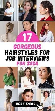 Simple Interview Hairstyles, Cute Hairstyles For Interviews, Hairstyles For An Interview For Women, Simple Professional Hairstyles, Hairstyles For An Interview, Professional Hairstyles For Interview, Interview Hairstyles For Long Hair, Hairstyles For Job Interview, Business Women Hairstyles