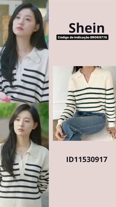 Inspiração de looks coreanos/ elegantes/ doramas Kdrama Outfits Women Casual, Kdrama Outfits Women, Outfits Women Casual, Kdrama Outfits, Color Combos Outfit, Raglan Sleeve Sweater, Classic Style Outfits, Korean Casual Outfits, Shein Outfits