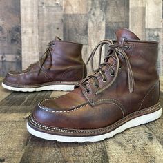 In good used condition. Boots have marks, scuffs, scratches and show heel wear (See photos). Shipped with USPS priority mail. Red Wing 1907, Red Wing Shoes, Wing Shoes, Boots Mens, Country Men, Red Wing, Mens Shoes Boots, Red Wings, Work Boots