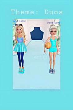 an image of two women walking down the runway with basketballs on their feet and one in