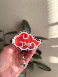 Naruto red cloud shaker badge reel. Comes with 5 charms inside. Roughly 4inches. Perfect badge for male friends/ anime fans ! Choose from alligator or slide clip. Anime Enamel Pins, Red Cloud, Friend Anime, Badge Reel, Badge Holders Lanyard, Alligator, Naruto, Enamel Pins, Accessory Gift