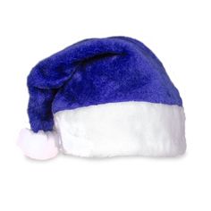 Royal Blue Plush Santa Hat Blue Santa Hat, Santa Hat, Royal Blue, Dark Blue, Band, Hats, Christmas, Blue, White