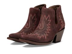 Ariat Dixon Western Boots - Women's Shoes : Merlot Suede : Rediscover your casual fashion wearing Ariat Dixon Western Boot. Leather upper. Leather lining and insole. Leather welt construction. Side shaft cut. Snip toe. Slip-on closure. Leather sole. Style Number: 10044483, 10046864, 10050873, 10042456, 10044484, 10046866, 10040293, 10040292, 10035805, 10042454, 10042453, 10042455, 10042458, 10042457, 10046867, 10046865, 10050875, 10050874, 10044482, 10046868 Imported. Womens Ariat Booties, Ariat Dixon, Western Boots Women, Western Boot, Pink Suede, Powder Pink, Ankle Bootie, Fashion Wear, Dream Clothes