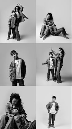 black and white photos of people posing for different poses, with one man holding the woman's head