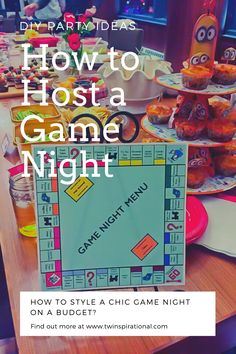 how to host a game night on a budget - conscious table with food and drinks