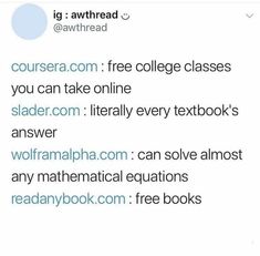 the tweet is being posted on twitter for students to learn how to use their textbooks