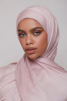 Modal Hijab - Dusky Pink Veiled Solid Color Hijab For Eid, Modal Hijab, White Dress Formal, Nikkah Dress, Dresses Flowy, Modal Fabric, Pink Sale, Feeling Nothing, Engagement Dresses