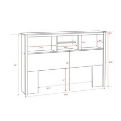 the measurements for an office desk and hutch