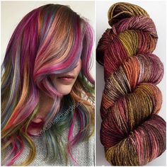 Hair Yarn, Shaved Hair Designs, Vivid Hair Color, Fantasy Hair, Unicorn Hair, Colored Hair, Mermaid Hair