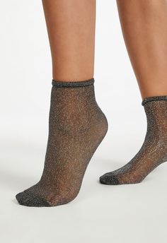 Sheer Metallic Socks Fancy Socks Women, Sheer Socks With Loafers, Metallic Socks, Sparkly Socks, Mesh Socks, Bright Winter, Winter Accessories, Socks And Hosiery, Hosiery