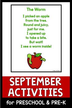 an apple themed poster with the words, i picked an apple from the tree