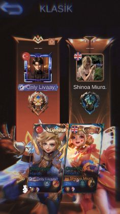 an image of some cards on display for the game's user interface, which is also