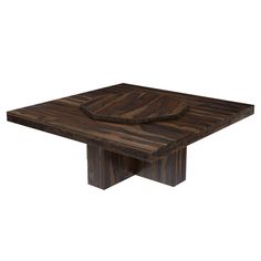 a square wooden table with two pieces of wood on top