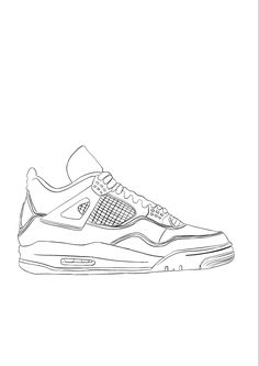 #jordan #4 #outline Air Jordan 4 Drawing, Air Jordan Shoes Drawing, Jordan 4s Drawing, Jordan 4 Sketch, Jordan 4 Painting, Sneaker Art Drawing, Jordan 4 Drawing