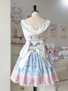 This price includes a dress, a cinnamoroll pink heart bag and an apron.   	 		 			Size 			S 			M 			L 		 		 			Waist 			62-80 			68-90 			72-100 		 		 			Full Length 			76-85 			79-88 			82-92 Cinnamoroll Dress, Cinnamonroll Aesthetic, Sanrio Core Outfits, Marie Core, Pink Heart Bag, Fluffy Dresses, Rainbow Kawaii, Plus Size Kawaii, Random Fashion