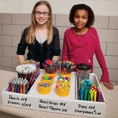 School Store Display Tray - would need more than one tray School Spirit Store, Pta Events, Pta Fundraising, School Pto, Pta School, Education Games, Spirit Store