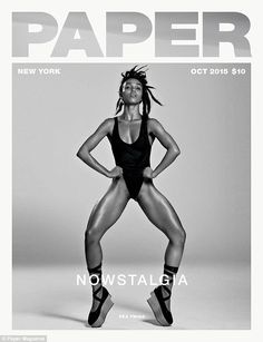 a woman in a bathing suit is featured on the cover of paper magazine, oct 2013