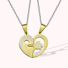 [SIGNIFICANCE]: Express your love to her/him. Put your two hearts together. When you wear the half heart necklace, you will miss him/her, wherever you are, you and her/him will be together forever.
This Jewelry is a token, etched a sincere affection and commitment. It is a sweet gift, that expresses a full heart and deepest blessing. It is a true intention, to exchange happy credentials.
[PERSONALIZATION]: You can choose the initial letter you need on the back of the two necklaces.
[AS A GIFT]: Double Heart Stainless Steel Necklace For Anniversary, Mother's Day Double Heart Stainless Steel Necklace, Valentine's Day Double Heart Stainless Steel Necklace, Valentine's Day Stainless Steel Double Heart Necklace, Valentine's Day Promise Necklace With Heart Pendant, Heart-shaped Necklace For Mother's Day Promise, Valentine's Day Heart Pendant Promise Necklace, Half Heart Necklace, Two Hearts Together