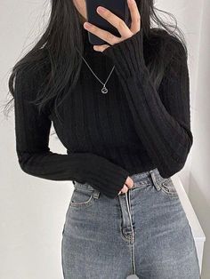 ⚡️Buy Stand Collar Rib Knit Sweater Black S under $31.00 in Sweaters Online. Style: Street, Sexy Color: Black Fabric Content: Polyester Blend Fit Type: Slim fit Neckline: One Word Collar Sleeve Length: Sleeveless Design: Adjustable Tie Strap Detail, Open Back. ✓2022 NEW YEAR SALE | $10 OFF OVER $75 CODE: NY1 I $25 OFF OVER $125 CODE: NY2 | $35 OFF OVER $215 CODE: NY3✓Free Shipping on all orders over $69 USD.. Check reviews and order Stand Collar Rib Knit Sweater today. Down Town Clothes, Nikita Core, High School Outfit Ideas, Rib Knit Sweater, New Year Sale, Adorable Outfits, Slim Sweater, Quick Outfits, Sweaters Online