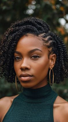 "Twists offer a versatile and protective style for short hair, perfect for Black women who want a natural and stylish look. Save this pin for twist hairstyle inspiration! 🌟 #TwistStyles #NaturalHair" #TwistStyles #BlackWomen #NaturalLook #ProtectiveHair Wearable Twists Natural Hair, Twist Set Natural Hair, Short Natural Twist Hairstyles For Black Women, Natural Hairstyles For The Office, Chunky Two Strand Twist Natural Hair, Short Protective Hairstyles For Black Women, Natural Hair Twisted Styles, Black Braids Hairstyles For Women, Natural Hair Braid Out Styles