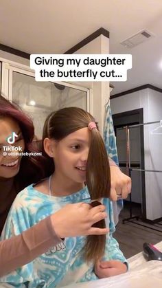 Butterfly Cut, Easy Hair Cuts, Diy Haircut, Cute Haircuts, Kids Hair Cuts, Hair Tutorials Easy, Girl Haircuts, Hair Stylist Life, Trending Haircuts