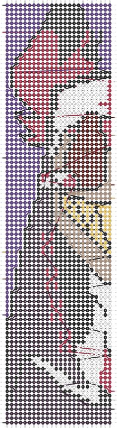 a cross stitch pattern with different colors and shapes