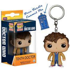 the doctor who pop keychain is in its box