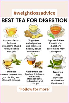 Struggling with digestion? Sip on these soothing teas to promote healthy digestion and keep your gut in check! 🌿 From calming peppermint to gut-loving ginger, these teas are natural ways to ease bloating and support your digestive health. Ready to feel lighter and energized? #digestiontea #GutHealth #detox #detoxtea Teas For Digestion, Benefits Of Basil, Tea For Digestion, Fennel Tea, Tasty Salads, Best Teas, Tea Health, Stomach Cramps, Intestinal Health