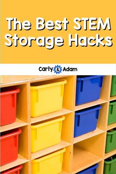 STEM teachers know that one of the most important tools in the STEM/Maker space isn’t a tool at all—it’s having solutions for storage. Check out this post on the Carly and Adam blog to find out the best STEM storage hacks for your classroom. Click to read more. Stem Bin Storage Ideas, Stem Classroom Organization, Maker Space Ideas Elementary, Duplo Storage, Stem Station, Library Centers, Steam Classroom, Stem Programs