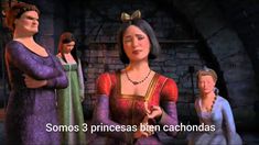 some animated characters are standing in front of a brick wall with text that reads, sonos 3 princesses ben cachodass