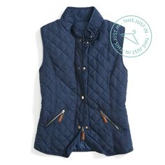 Love this Stitch Fix vest! Puffy Vest, Princess Seams, Black Vest, Quilted Vest