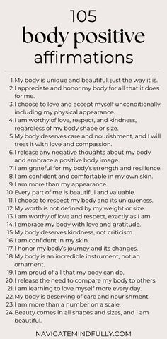 body positive affirmations Body Positive Mantras, Daily Affirmations For Women Confidence, Body Positivity Affirmation Cards, Body Positive Activities, Powerful I Am Affirmations, Affirmation For Perfect Body Shape, Body Positive Affirmation Quotes, Body Affirmations Positive, Self Compassion Affirmations