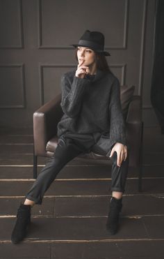 "This solid color casual turtleneck silk mohair sweater is more than trendy and comfortable for almost any occasion.  The yarn contents silk, it is very soft and will caress your skin. DETAILS SIZE: Comes in S, M and L.  Color: Black (on a picture) and you can choose from many more Length: 60 cm / 24\" Model is 5,6\" (173 cm) and wears size S Material: 70% mohair, 30% silk Please note that there might be some colors discrepancies due to the different monitor settings. HANDMADE. All my knitwear are hand made in Lithuania. Each piece is unique and I take a lot of time and care to create these beautiful products. Every item is handmade and will be knitted for every client individually. The processing time for this sweater is 1-4 weeks. C A R E * Hand-washing in cool water only. * When washing Casual Turtleneck, Skin Details, Black Turtleneck Sweater, Pull Oversize, Star Sweater, Sweater For Women, High Neck Sweater, Mohair Sweater, Black Turtleneck