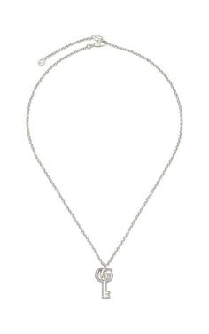 Gucci GG Marmont Silver Necklace YBB77072400100UThe instantly recognizable Double G emblem takes centre stage across this minimal necklace as a delicate charm. The distinguishing symbol is made in 925 sterling silver with a smooth outline.925 sterling silverDouble G charmClasp closure with Double... G Necklace, Ladies Silver Rings, Diamond Accessories, Minimal Necklace, Gucci Gg Marmont, Cushion Diamond, Centre Stage, Gg Marmont, Square Diamond