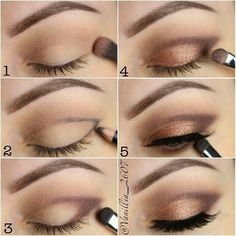 Smoky Nude Shadow Easy Eye Makeup Tutorial, Black Eye Pencil, Makeup Memes, Makeup Tip, Eye Makeup Steps