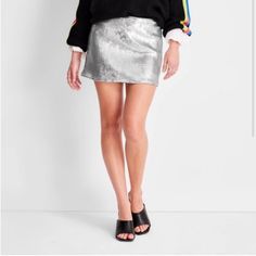 Brand New Never Worn With Tags Future Collective Stretch Sequin Mini Skirt Size Large Silver. Kahlana Barfield Brown, Kahlana Barfield, Brandy Melville Skirt, Sequin Mini Skirt, Ruffle Mini Skirt, Suede Mini Skirt, Sequin Mini Skirts, A Line Mini Skirt, Christmas 2022