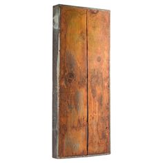 an old wooden door is shown against a white background