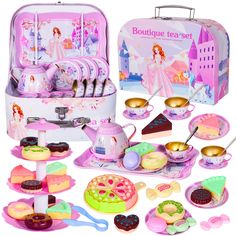 the princess tea set is packed and ready to be eaten