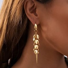 Earrings Dangle / Drop, Hoops Zinc Alloy, Acrylic Gold Tone Size L 3”1/2 X W 5/8” Weight 0.22 Oz [= 6.3 G] / Each Lightweight Removable Tassel: Possible Wearing Hoops Only 2 Pcs / Lot Condition Nwt Mix & Match 3 Listings For $28 Queendomjewelry Btq 8k+ Sold Items 600+ Available Listings 4.9 Rating Fashion Costume Fake Simulated Vegan Basic Casual Metal Metallic Golden Yellow Glossy Shiny Sleek Glistening Polished Smooth Surface Finish Floral Leaf Flower Bud Petal Cluster Dangling Wind Multiple S Heavy Gold Dangle Earrings, Gold-tone Long Drop Brass Earrings, Gold-tone Gold Plated Chandelier Dangle Earrings, Elegant Gold Brass Tassel Earrings, Timberland Boot, Gold-tone Gold Plated Dangle Chandelier Earrings, Fantasy Earrings, Long Gold Earrings, Leaf Flower