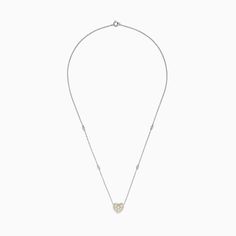 Effy Canare 14K Two Tone Gold Yellow and White Diamond Heart Necklace, 0.71 TCW Diamond Heart Necklace, Heart Necklace Diamond, Yellow Diamond, Diamond Heart, Gold Yellow, White Diamond, Heart Necklace, Arrow Necklace, Two Tone