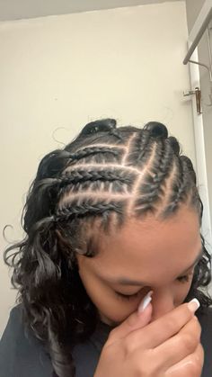 Half Braided Half Curly Natural Hair, Hoco Hairstyles Curly Hair Short, Hoco Hair Styles Curly Hair, Curly Hairstyles Protective, Loose Curly Hairstyles, Braided Short Hair, Head Braids, Gigi Hair, Simple Braids