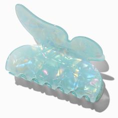 Claire's Pearlized Blue Butterfly Large Hair Claw Ocean Hair Accessories, Crown Hair Clip, Medium Length Wavy Hair, Sensitive Ears Earrings, Piercing Kit, Flower Crown Hairstyle, Special Occasion Hairstyles, Word Bracelet, Jewelry Words