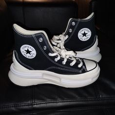 Size 7.5 - Converse Run Star Legacy Cx High Black Converse Run Star Legacy, Converse Run, Converse Run Star, All Stars Converse, Shoes Size 7, Converse All Star, Converse Shoes, Mens Shoes Sneakers, New Black