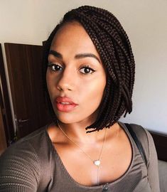 braids hairstyles Braids Bob Style, Braid Bob, Bob Box Braids Styles, Box Braids Bob, Bob Braids Hairstyles, Cute Box Braids, Short Box Braids, Bob Braids, Long Box Braids