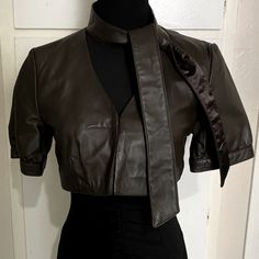 Euc Arden B Real Leather 100% Leather - Hardly Worn, Almost Like New. Detachable Leather Skinny Scarf. Size M Cropped Leather Jacket, Real Leather, Jackets & Coats, Jackets For Women, Leather Jacket, Like New, Leather, Women Shopping, Quick Saves