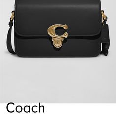 Coach Black Leather Purse (Brand New) With Tags Coach Parker, Patent Leather Bag, Yellow Handbag, Bags Coach, Purse Brands, Brown Crossbody, Black Leather Purse, Coach Crossbody Bag, Leather Crossbody Purse