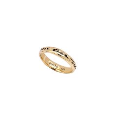 A 14k gold ring engraved with our To Be Rather Than To Seem motto. Antique Wax, Sustainable Jewelry, 14k Gold Ring, Gold Collection, Gold Ring, Gold Rings, Ring Size, Band, Ring